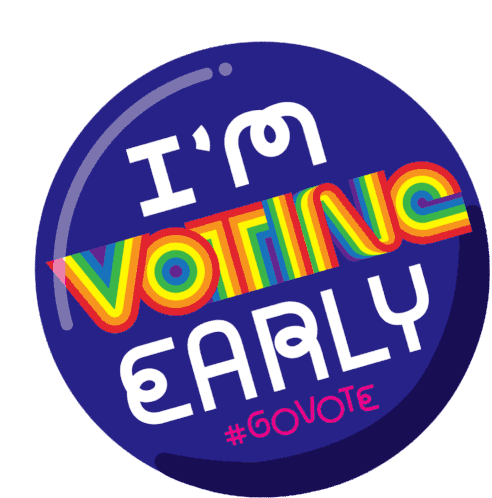 Lcv Im Voting Early Button Sticker - Lcv Im Voting Early Button Button Stickers