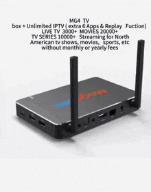 a maggobox box with a remote and charger