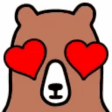 Go Bear Heart In Love GIF - Go Bear Heart In Love Go Bear Heart Eyes GIFs