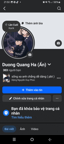 a facebook page for duong quang ha has a picture of a man playing a video game