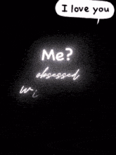 a close up of a man with a speech bubble that says i love you