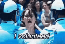 Hunger Games I Volunteer GIF - Hunger Games I Volunteer Jennifer Lawrence GIFs