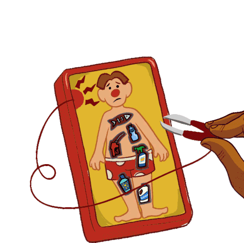 Remove Toxic Dangerous Products From Our Lives Sticker - Remove Toxic Dangerous Products From Our Lives Operation Game Stickers