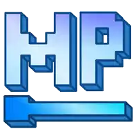 a blue and white logo that says hp