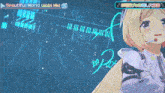 a video game screen shows a girl with a microphone and the words beautiful world 2024 mix