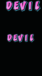 a picture of a man with the word devil on top
