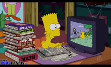 Bart Estudar GIF - Bart Estudar Os Simpsons GIFs