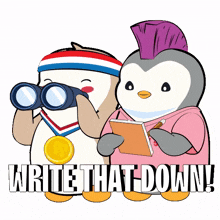 writing penguin