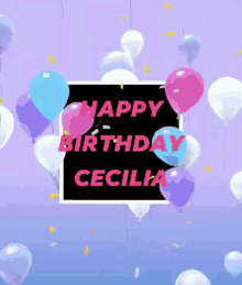 happy birthday cecilia balloons