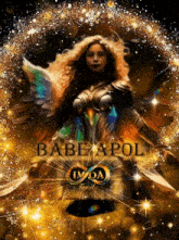 a painting of a woman with wings and the name babe apol