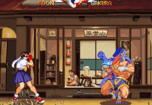 adon sakura street fighter alpha2 fight kick