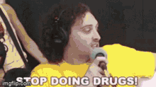 Boom Stop Doing Drugs GIF - Boom Stop Doing Drugs No More Drugs For That Man GIFs