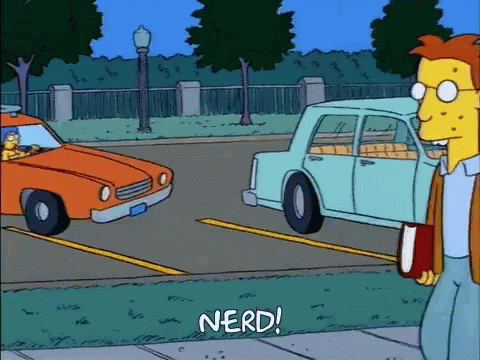 the classic Simpsons NERD GIF