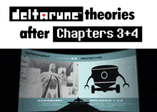 a screenshot of a video game with the words deltarunc theories after chapters 3 and 4