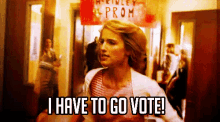 I Have To Go Vote GIF - Vote Glee Quinn Fabray GIFs