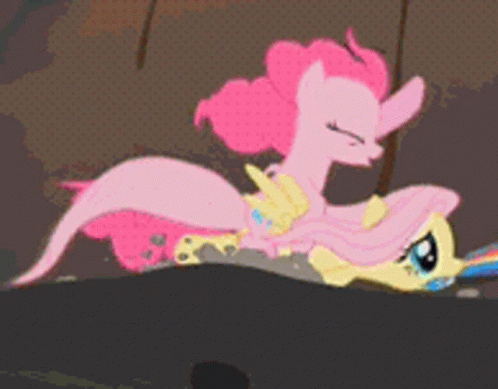 Fluttershy Pinkie Pie GIF - Fluttershy Pinkie Pie My Little Pony GIFs