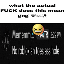 a meme that says " what the actual fuck does this mean "