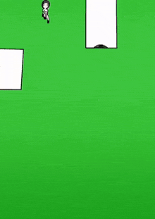 a cartoon of a man and a woman standing next to each other on a green screen .
