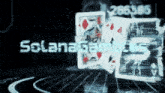 the word solana is displayed on a screen