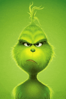 a grinch from the movie the grinch with a very angry look on his face