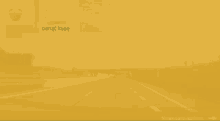 a yellow background with a sign that says cisnac kupue on it