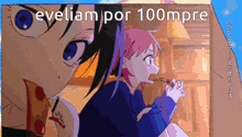 evelian por 100mpre is written on the bottom of a poster