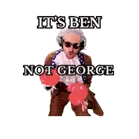 a man wearing boxing gloves with the words it 's ben not george