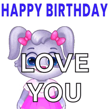 a cartoon rabbit is holding a bouquet of flowers and saying happy birthday .