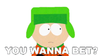 You Wanna Bet Kyle Broflovski Sticker - You Wanna Bet Kyle Broflovski South Park Stickers