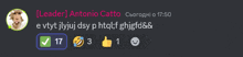 a screenshot of leader antonio catto 's messages