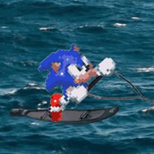 Wakeboarding Sonic GIF - Wakeboarding Sonic Rucka Rucka Ali GIFs