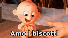 Incredibili Jack Jack Amore Biscotti Mangiare Dammi GIF - The Incredibles Jack Jack Love GIFs