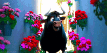 Ferdinand Bull GIF - Ferdinand Bull Smelling Flowers GIFs