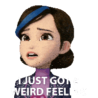 I Just Got A Weird Feeling Claire Nunez Sticker - I Just Got A Weird Feeling Claire Nunez Trollhunters Tales Of Arcadia Stickers
