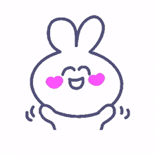drawing rabbit sketch happy heart
