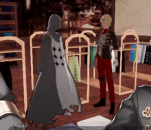 a video game character named ike p is talking to a ghost