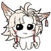 a drawing of a fox with a tag that says en