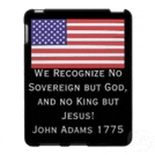 we recognize no sovereign but god and no king but jesus !