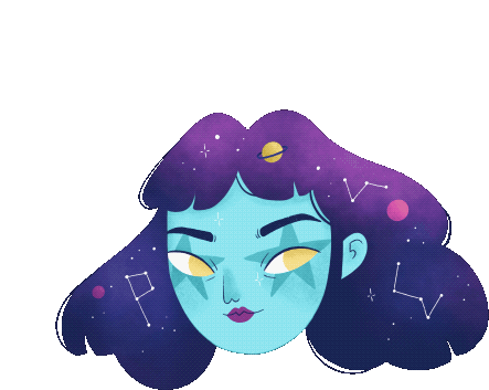 Galaxy Cosmic Girl Sticker - Galaxy Cosmic Girl Planets Stickers