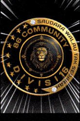 a purple background with a circle that says community