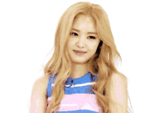 Blonde Hair Naeun GIF - Blonde Hair Naeun Apink GIFs