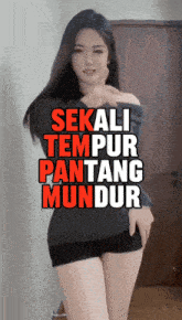a picture of a woman with the words " sekali tempur pantang mundur "