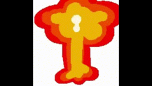 a cartoon drawing of a key with a hole in the middle surrounded by flames .