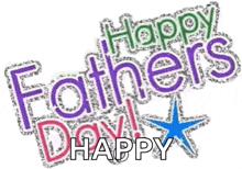 a happy father 's day greeting card with the words `` happy father 's day '' and a starfish .