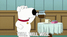 Family Guy Brian Griffin GIF - Family Guy Brian Griffin Well Well Well GIFs