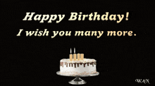 a birthday card with a cake and the words happy birthday