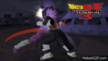 a video game called dragon ball z is being played on makeagif.com