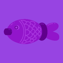 Purple Fish Fish GIF - Purple Fish Fish Sea Creature GIFs