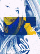 a picture of a girl with a yellow shirt that says ' i love you '