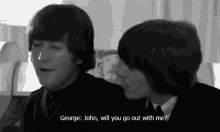 George Harrison John Lennon GIF - George Harrison John Lennon Paul Mccartney GIFs